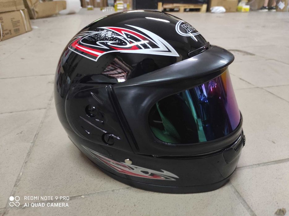 KASK INTEGRALNY na rower skuter motor quad PODWÓJNA szyba rowerowy