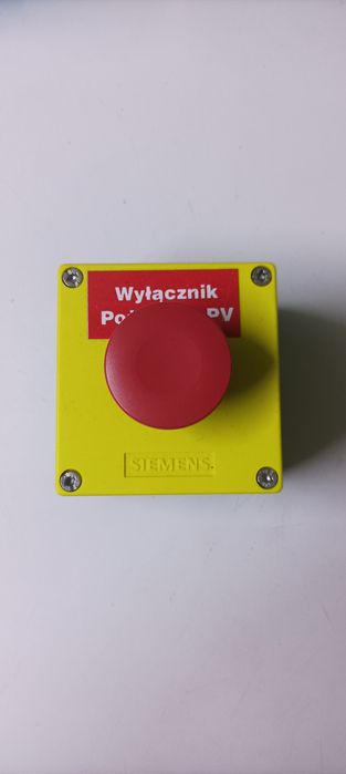 Wyłączniki awaryjne. Przycisk. Grzybki.