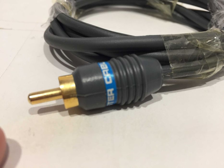 2 x RCA to RCA Male Stereo Audio Coax Cable Cord Gold Plated  4.9 4FT