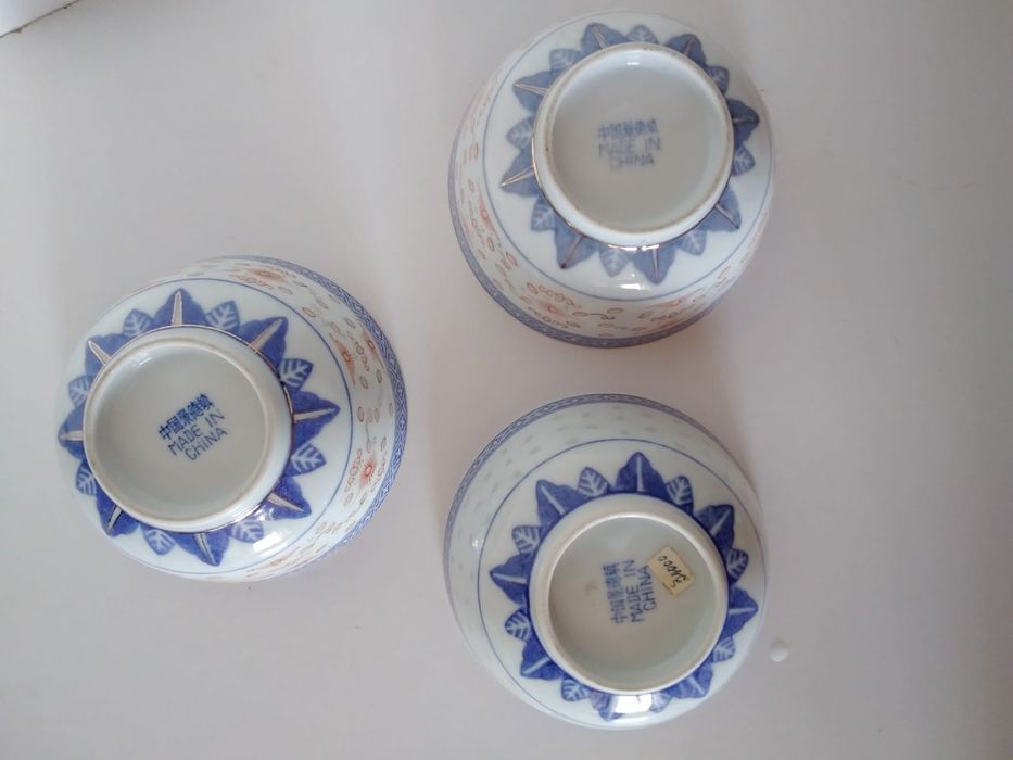 3 taças vintage chinesas (para arroz)