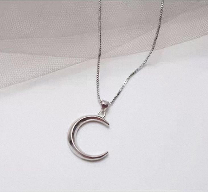 Срібний ланцюжок підвіска з підвіскою  місяць срібло новий 925