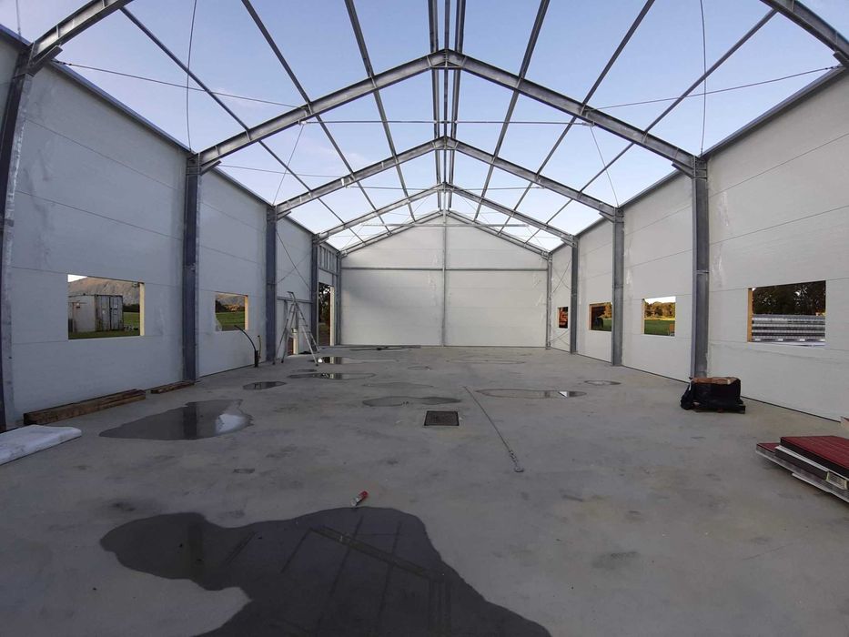 Modułowa konstrukcja hali 8x16 hala magazyn warsztat obora