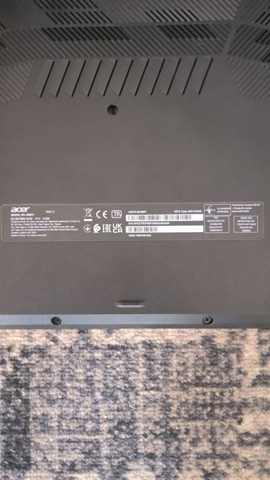 Uszkodzony Acer Nitro 5 bez dysku SSD