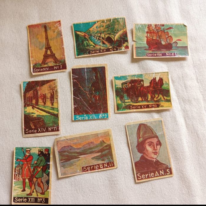 9 cromos Anos 30  dos caramelos a holandesa