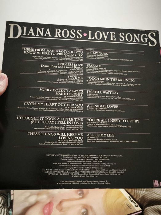 Diana Ross - Love songs LP made in England