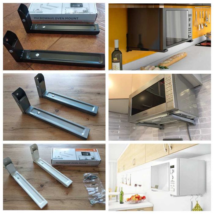 Кронштейн для мікрохвильовки Brateck MB-6 B чорного кольору Кріплення