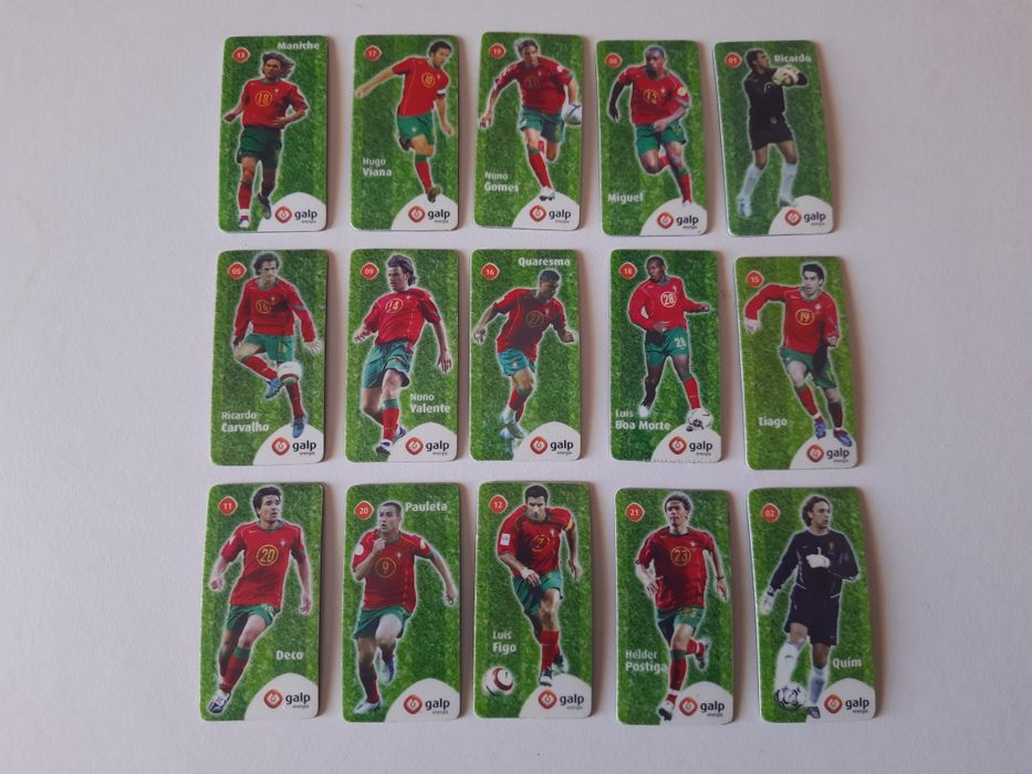 Lote colecionáveis futebol - tazos, imans, cromos, Ronaldo, Benfica