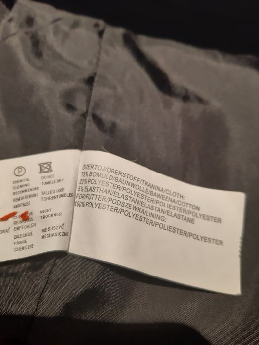 Marynarka XL granat Carry formal Slim polska garnitur połysk męska