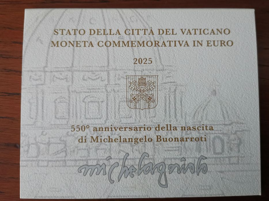 Vaticano 2025 - Moeda comemorativa de 2€ Michelangelo