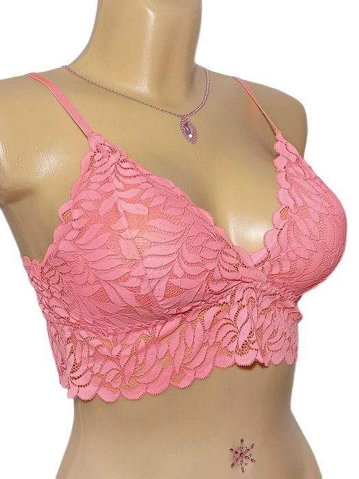 SECRET POSSESSIONS Biustonosz braletka różowa koronkowa L/XL 80/85 B C