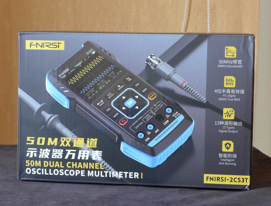 Осцилограф FNIRSI 2C53T (2CH), мультиметр, генератор сигналів