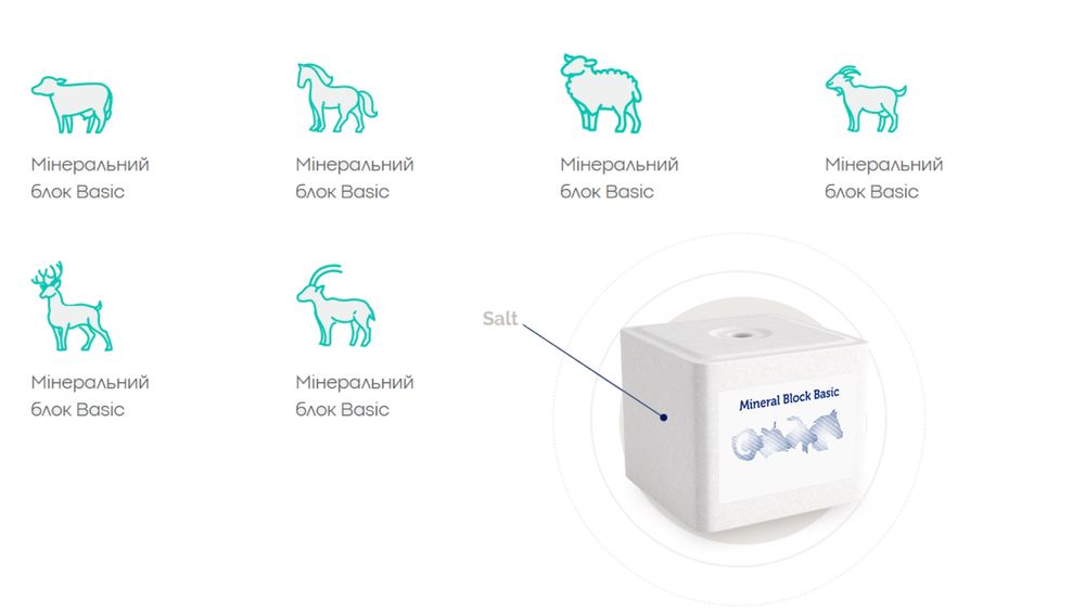 Сіль кормова брикет (лизунець) 10 кг. Польща