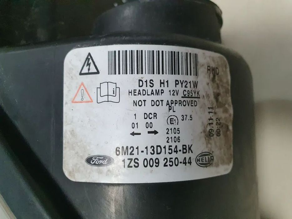 ford s-max galaxy mk2 06- bi xenon lampa prawa kompletna uk