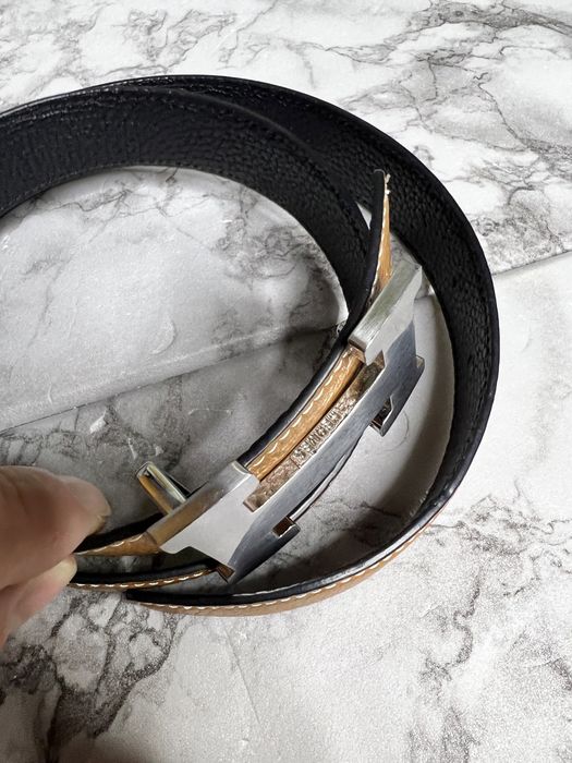 Ремень пояс кожаный Hermes оригинал номерной 90 - 110 см
