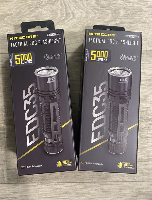 Потужний кишеньковий ліхтар Nitecore EDC35 (USB Type-C) з акумулятором