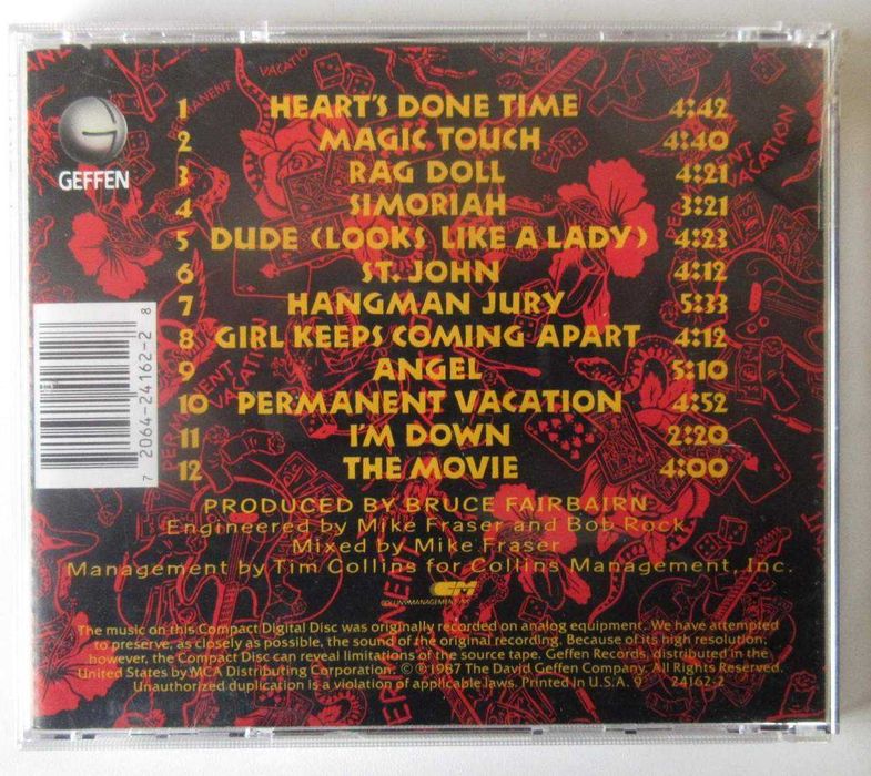 AEROSMITH - Permanent Vacation (CD)