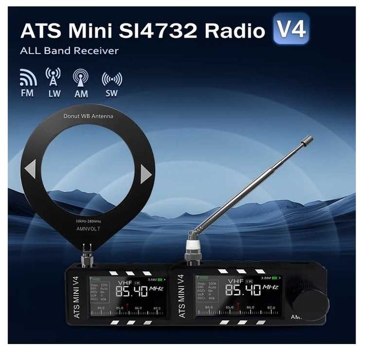 Радіоприймач ATS mini V4 Wi-Fi SI4732 (ATS-20Plus), остання версія V4