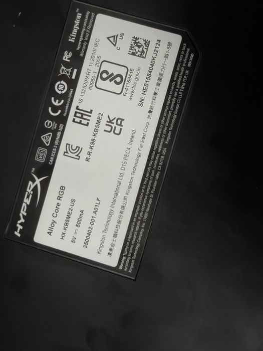 Klawiatura gamingowa HyperX Alloy Core RGB (Membranowa)