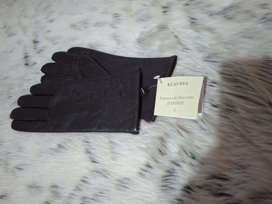 Rękawiczki Skóra Czekoladowy Brąz