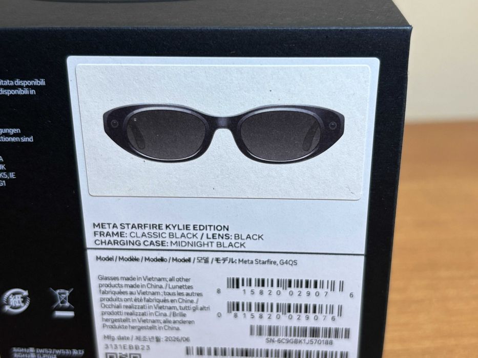 Okulary z kamerą Meta Starfire Kylie Edition zaciemnione