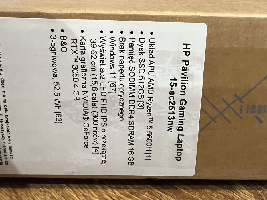 Laptop Gamingowy HP Pavilion Gaming Laptop 15-ec2513nw