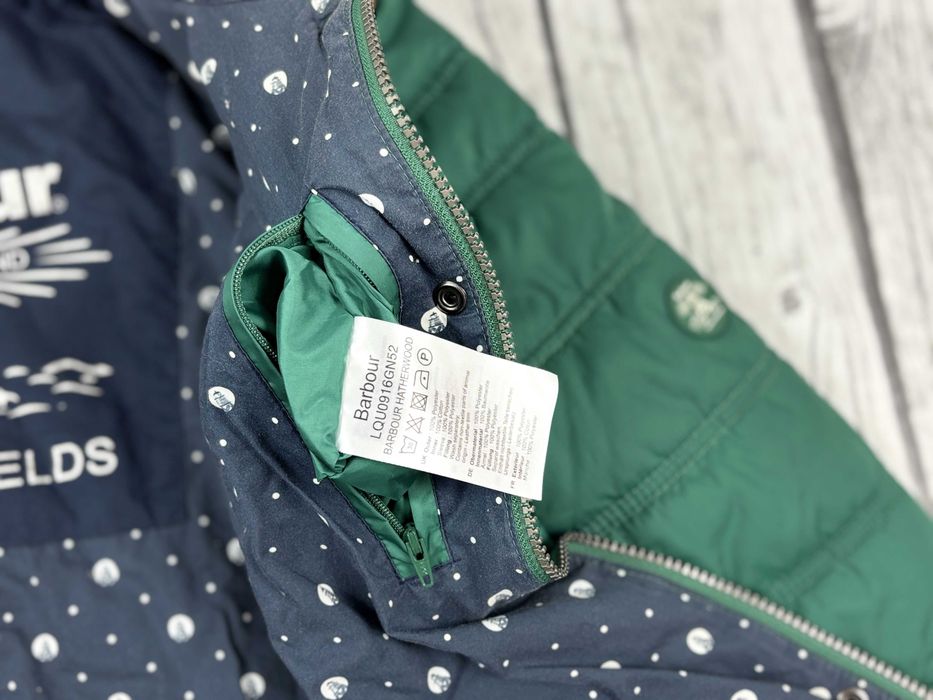 Barbour Hatherwood Puffer Damska Pikowana Kurtka Rozmiar 36 - S