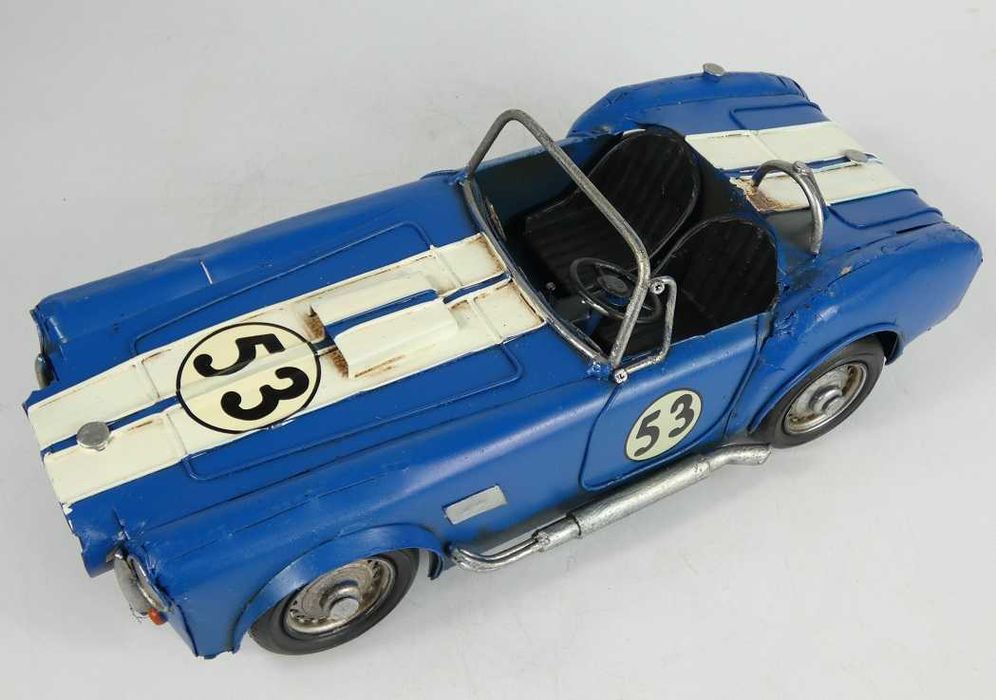 Metalowy model auto samochód cabrio RETRO pojazd wyścigowy 32cm