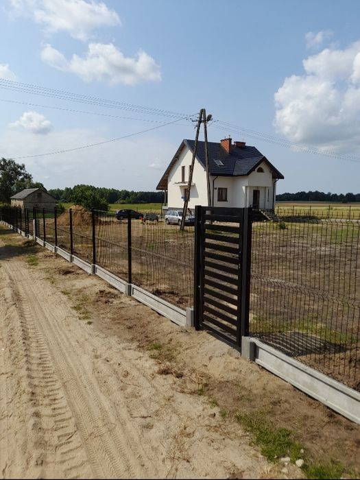 Kompletne ogrodzenie panelowe montaż bramy furtki 123, 153