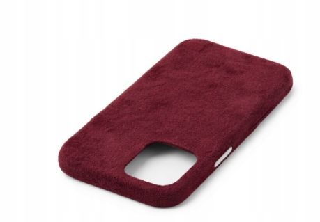 Etui Iphone 12 / 12 Pro Materiałowe Bordowe Sinsay