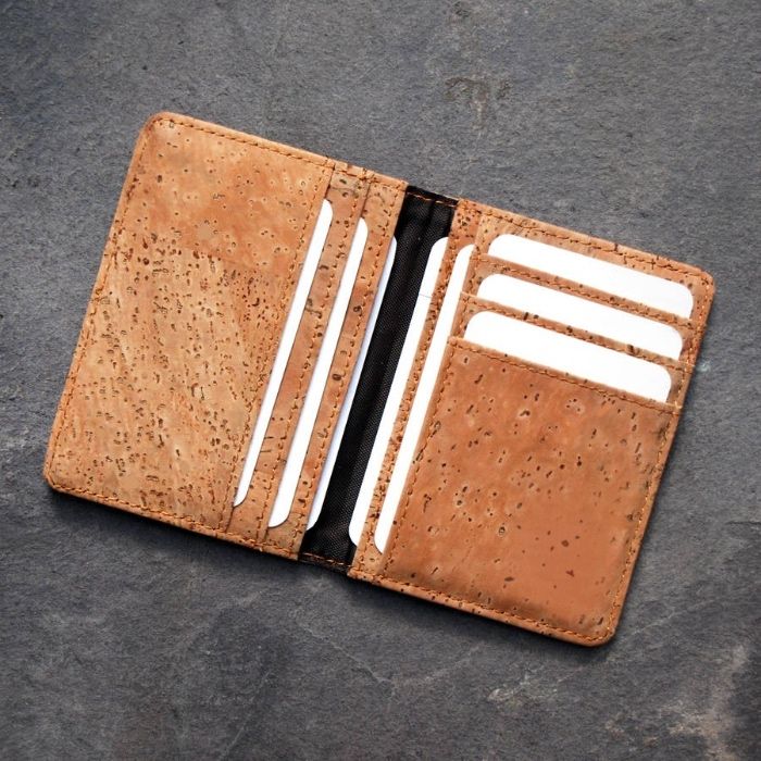 Carteira para cartões em cortiça