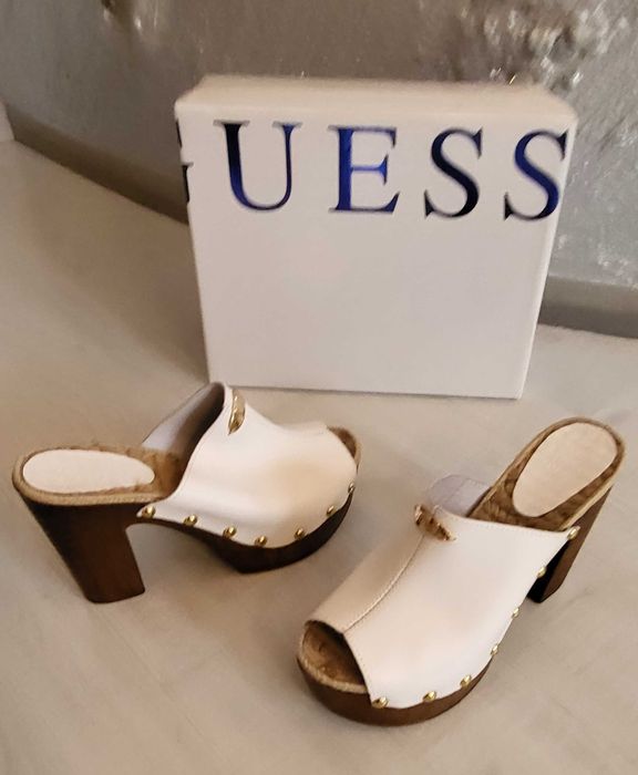 Guess drewniaczki skóra roz 41