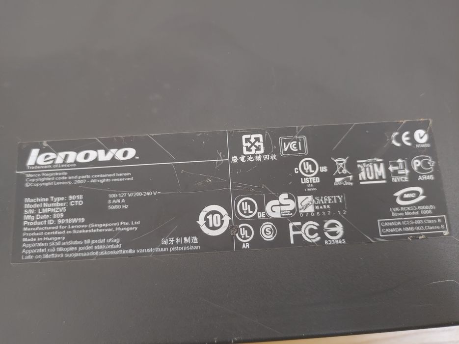 Lenovo Thinkcentre komputer Machine Type 9018