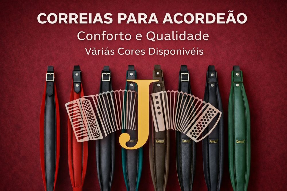 Correias Profissionais para Acordeão e Concertina NOVO