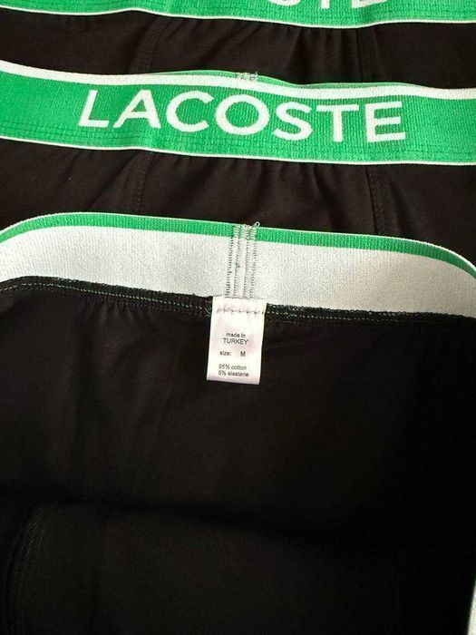 Чоловічі боксери Lacoste Green. Мужские трусы Лакоста зеленая резинка