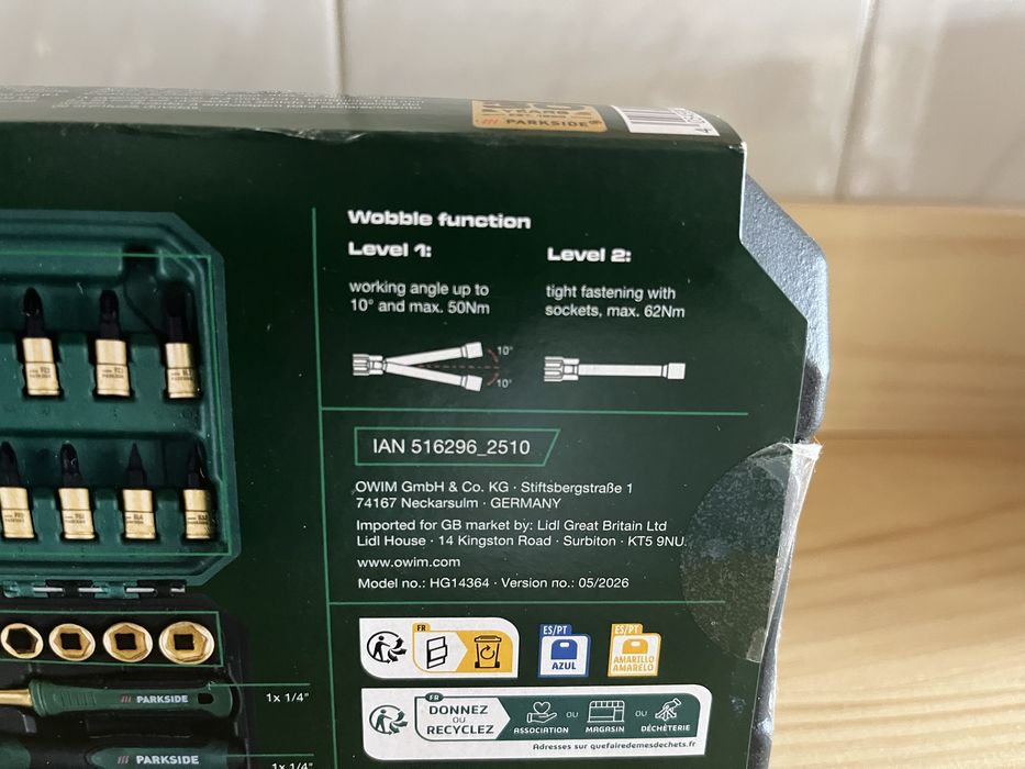 Kit roquete Parkside edição limitada 30anos
