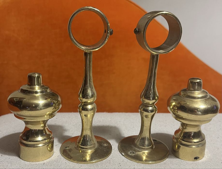 Peças em cobre para varão de cortinado
