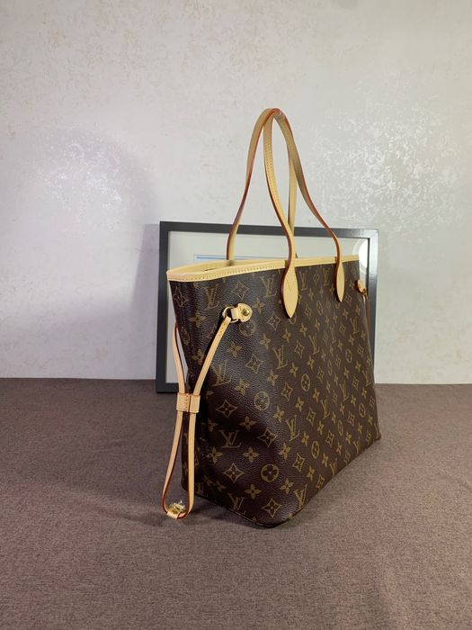 Torebka Louis Vuitton Neverfull MM GM Monogram brązowa skóra shopper