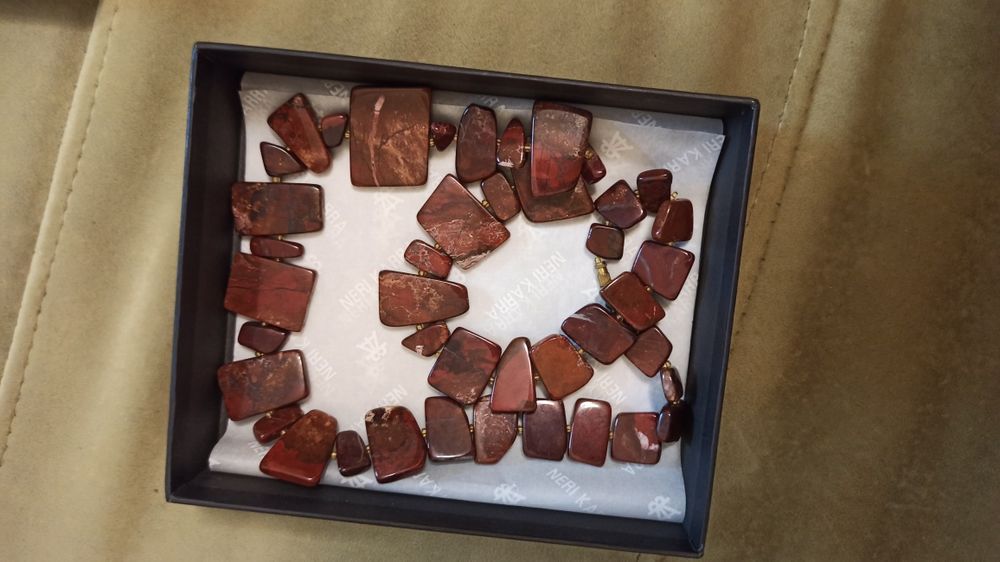 Бусы из натурального камня, Яшма. 60 см.