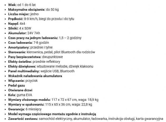 Pojazd dla dzieci na akumulator Buggy UTV-MX 2000N Czarny