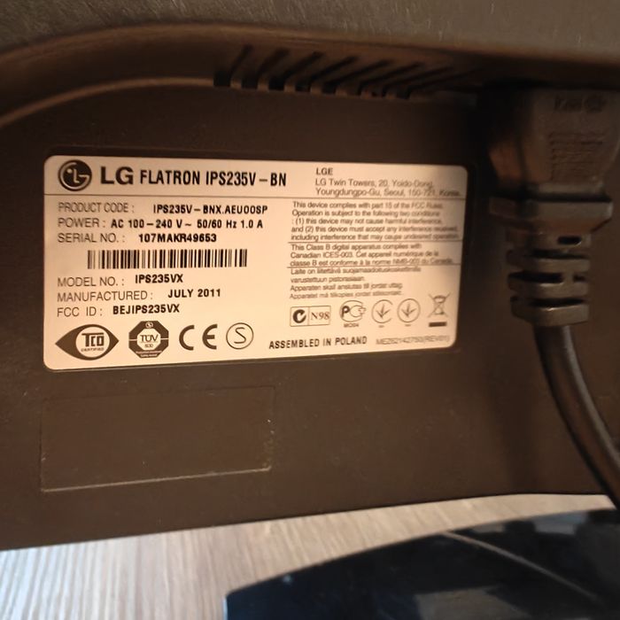 Monitor 23 cale LG Flatron IPS 235V-BN