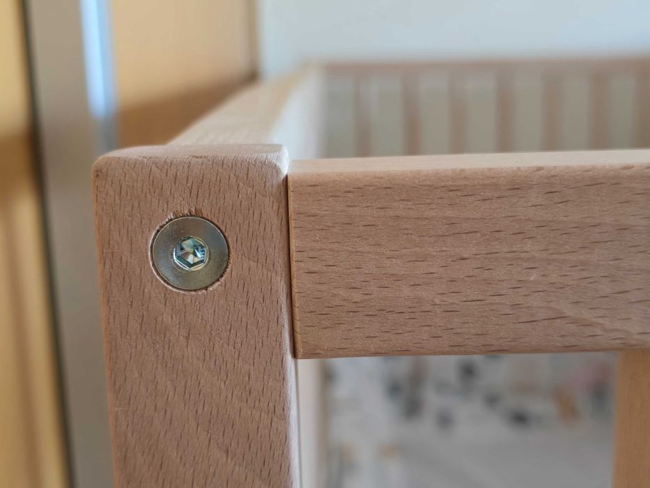 SNIGLAR Berço IKEA,faia+Colchão +capa protectora