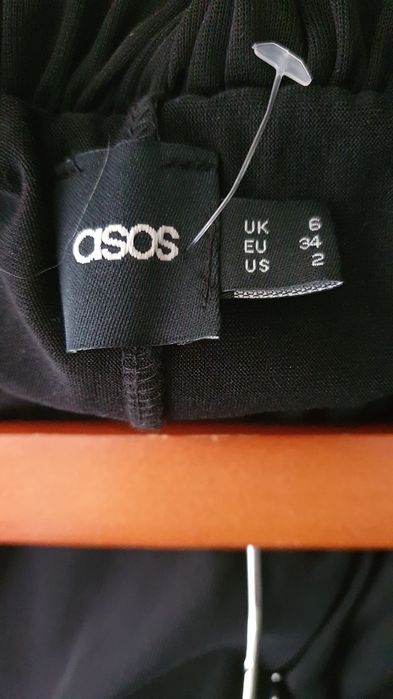 Nowa asos, czarna asymetryczna sukienka pareo