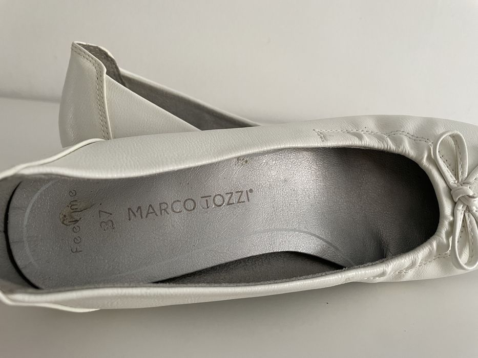 Marco tozzi baleriny platforma espadryle 37 białe