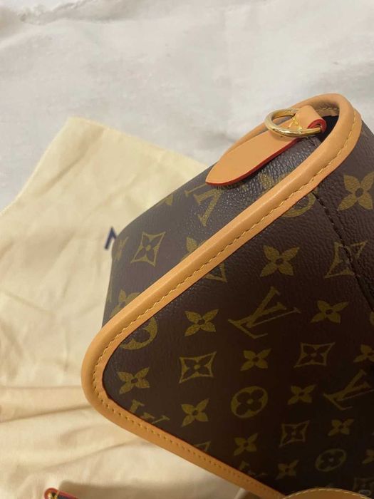 Klasyczna torebka typu bagietka LV, stary damski portfel w kwiaty