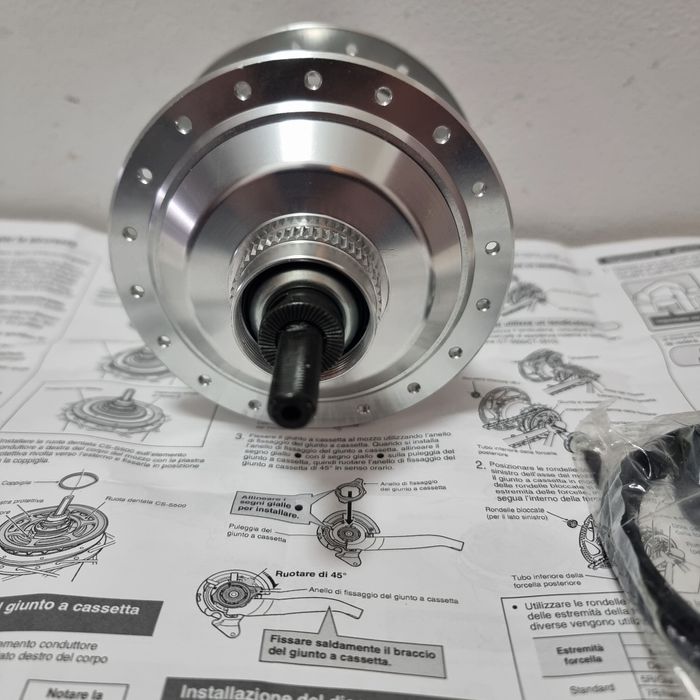NOWA orginał Piasta Shimano Alfine INTER 11 SG-S700 srebrny otworów 36