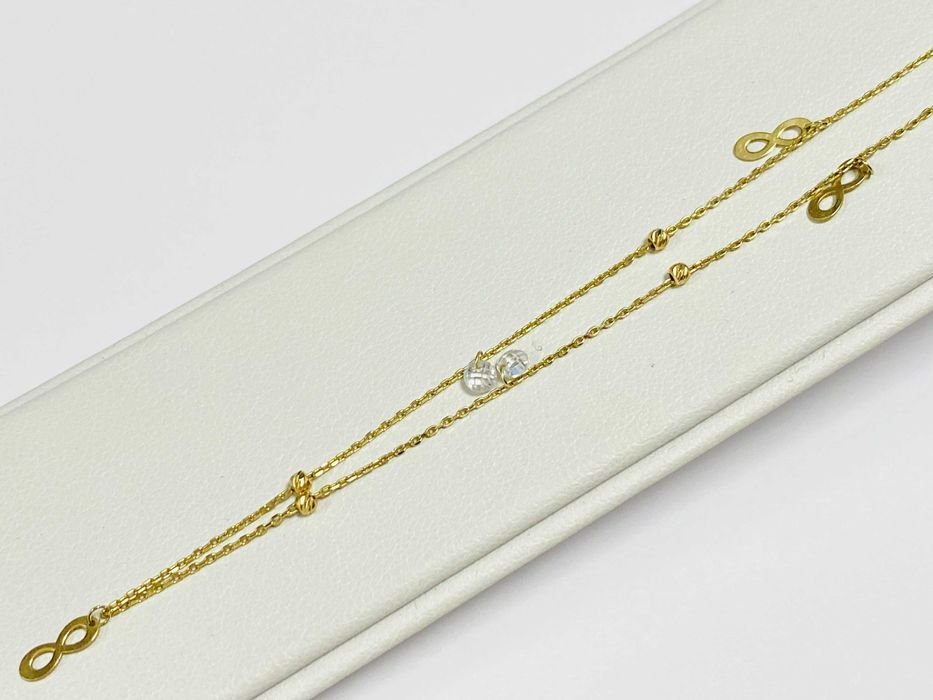 Łańcuszek złoty | 585| 1,54g | 42,5-45cm | Celebrytka | Używany