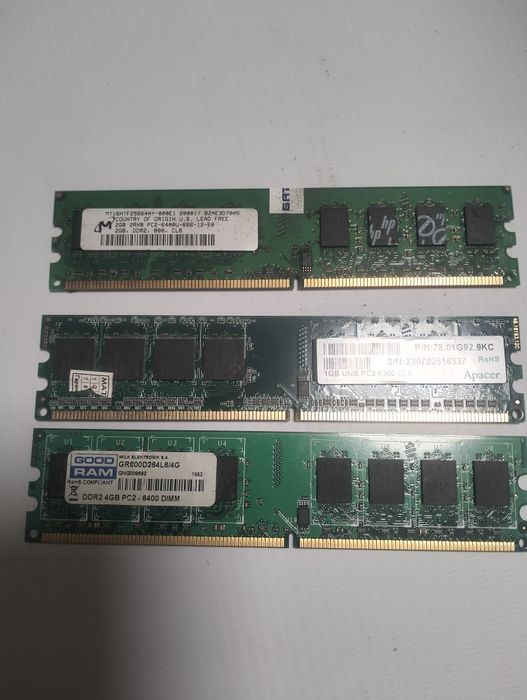 DDR2 1gb, 2gb оперативная память