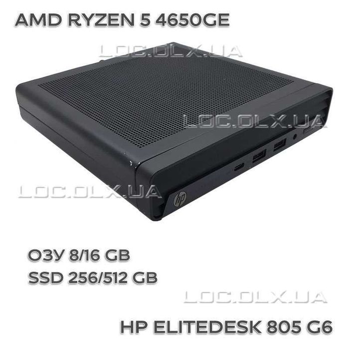 HP Elitedesk 805 G6 RYZEN 5 PRO 4650GE 8/256GB DPort DP-HDMI VGA WiFi+BT #6058