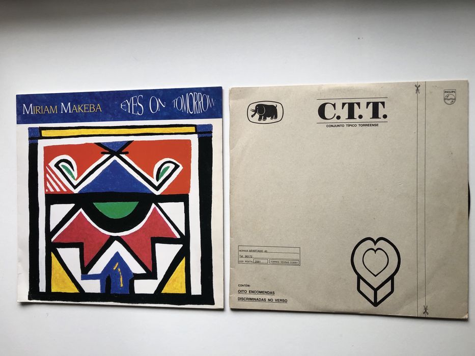 Discos de vinil CTT e Mariam Makeba