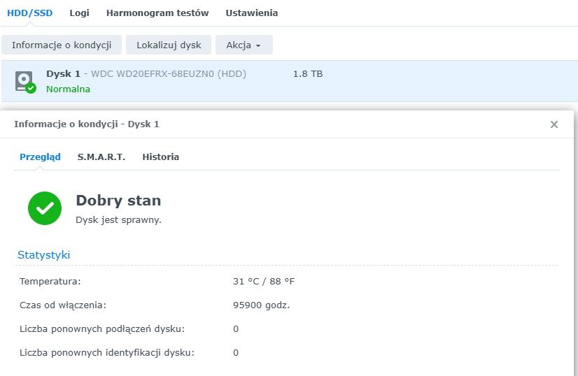 Synology NAS  DS214play z 1x HDD WD  2TB